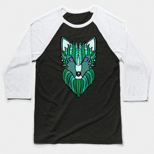 Green Wolf Baseball T-Shirt